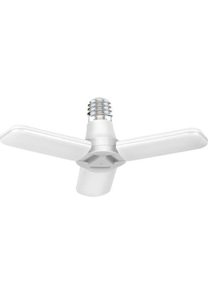 Katlanabilir E27 LED Ampul 3/4 Ayarlanabilir Fan Bıçakları Deforming Atölye Depo Tavan Garaj Işıkları Aydınlatma 6500K AC85-265V 30W (Yurt Dışından)