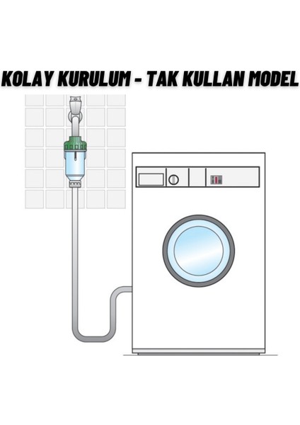 Çamaşır ve Bulaşık Makinesi Kireç Önleyici Filtre Aparat