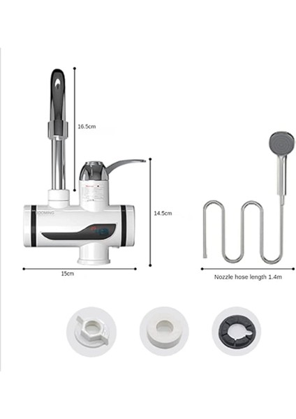 Elektrikli Ani Su Isıtıcı Musluk Termal Ani Su Isıtıcı Musluk Duş Setli (Alttan Giriş)