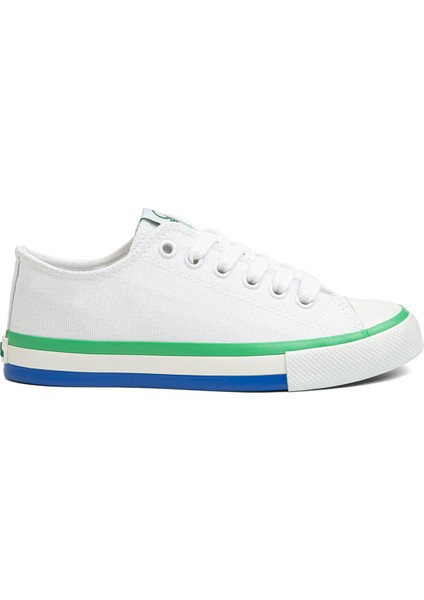 Benetton® | BN-90176 - 3374 Beyaz Yesil - Kadın Spor Ayakkabı fiyatları