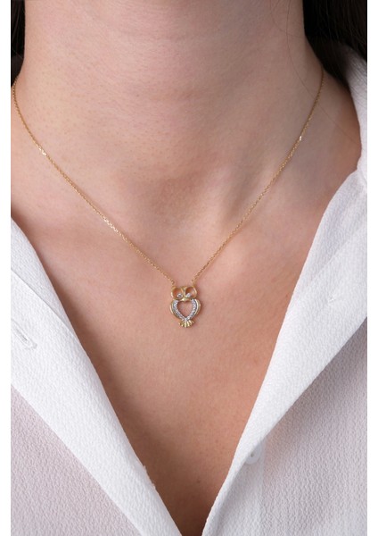 Güzide 14 Ayar Altın Taşlı Baykuş Kolye fiyatları