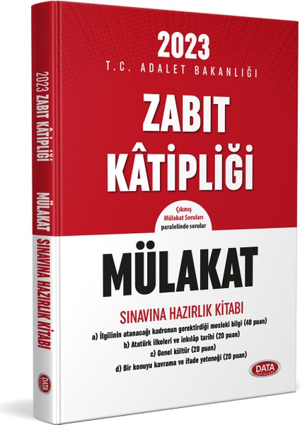 2023 Zabıt Katipliği Mülakat Sınavına Hazırlık Kitabı