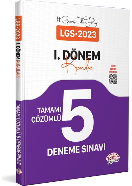 Editör Yayınları LGS I. Dönem Tamamı Çözümlü 5 Deneme