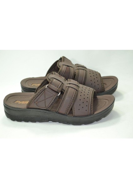 Erkek Suni Deri Tank Kahverengi Flok Terlik