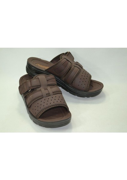 Erkek Suni Deri Tank Kahverengi Flok Terlik modelleri