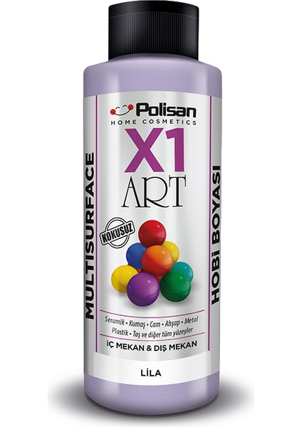 X1 Art Multisurface Hobi Boyası Lila 120 ml