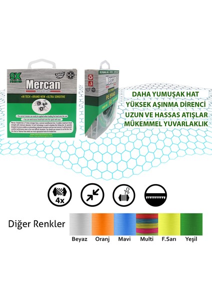 Platinum Pe 9x Örgü Ip 300 M Yeşil Makara Misina