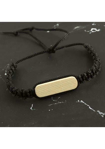 Ahşap Makrome Örgülü Bileklik