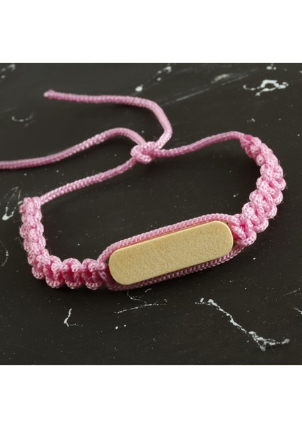 Ahşap Makrome Örgülü Bileklik