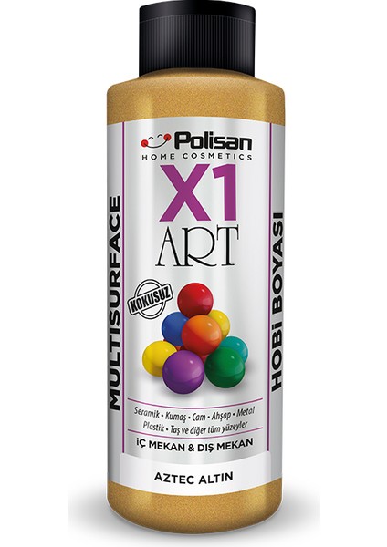 X1 Art Multisurface Hobi Boyası Aztec Altın (Sedef) 120 ml