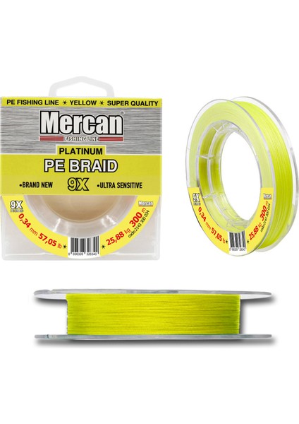 Platinum Pe 9x Örgü Ip 300 M Sarı Makara Misina