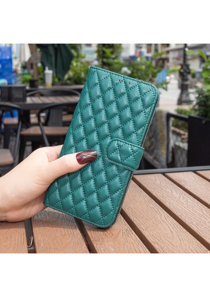 Lr Joyful Binfen Renk Bf Style-14 Xiaomi Için 13 Baskıda Basılı Rhombus Desen Manyetik Kapatma Flip Pu Deri Cüzdan Kitabı Stand Telefon Kapağı (Yurt Dışından)