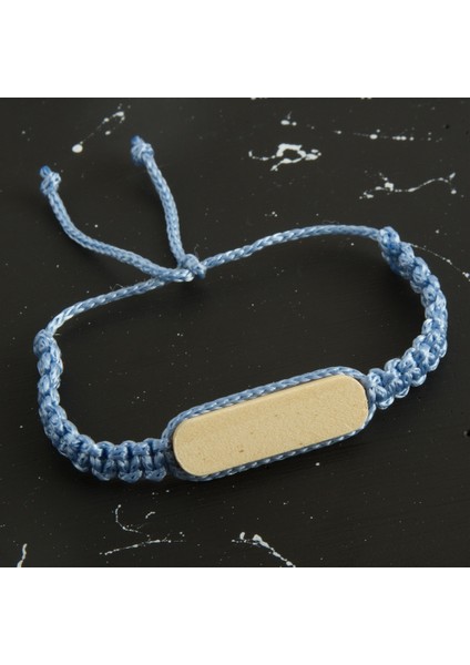 Ahşap Makrome Örgülü Bileklik