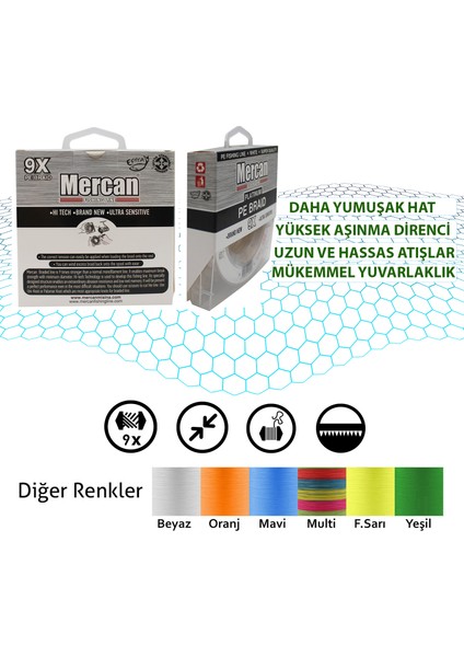 Platinum Pe 9x Örgü Ip 300 M Beyaz Misina