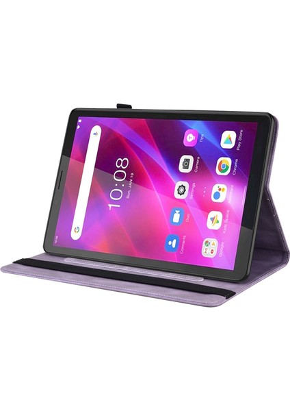 Zsunsky Shop Lenovo Için Çiçek Pu Kılıf M7 3. Gen (Yurt Dışından)