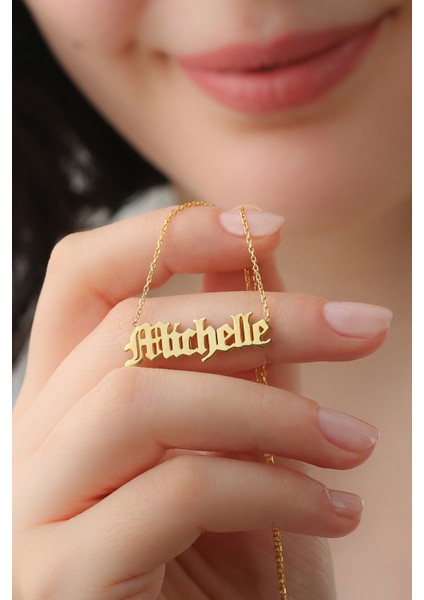 Kadın 925 Ayar Gümüş Isim Kolye