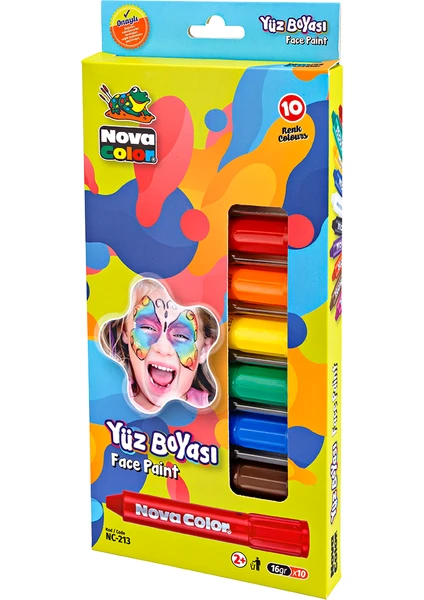 Nova Color Yüz Boyası 10'lu NC-213