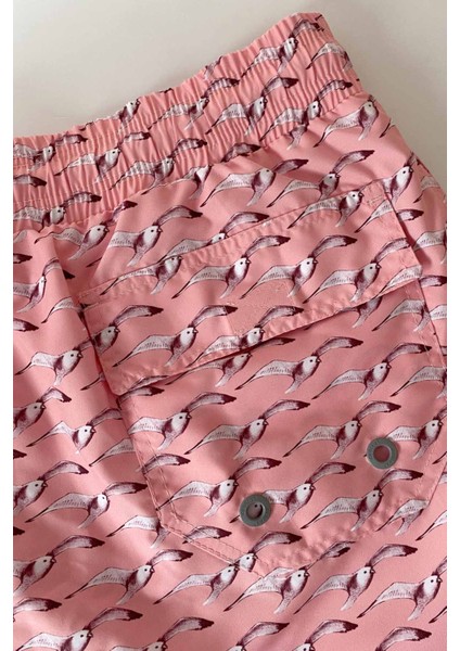 845 Erkek Somon Desenli Deniz Şortu fırsatları