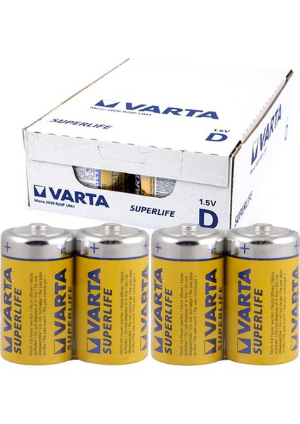 Pil D Büyük Boy Superlıfe (24 Adet) Varta