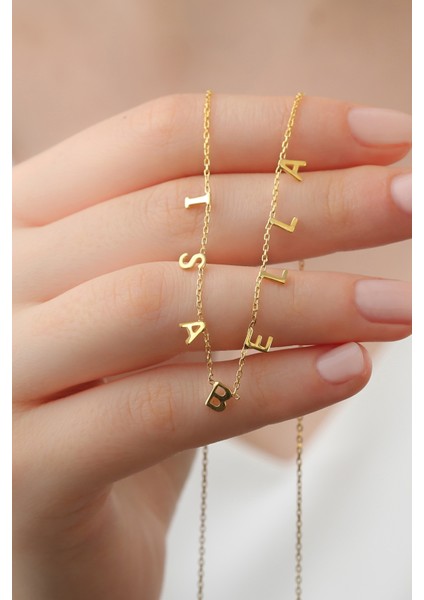 Kadın 925 Ayar Gümüş İsim Kolye fiyatları