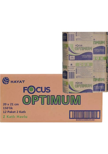 Optimum Z Katlı Havlu 20 x 21 cm 150 Yaprak