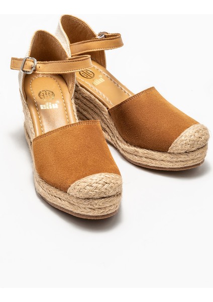 Taba Deri Kadın Dolgu Topuk Ayakkabı fiyatları