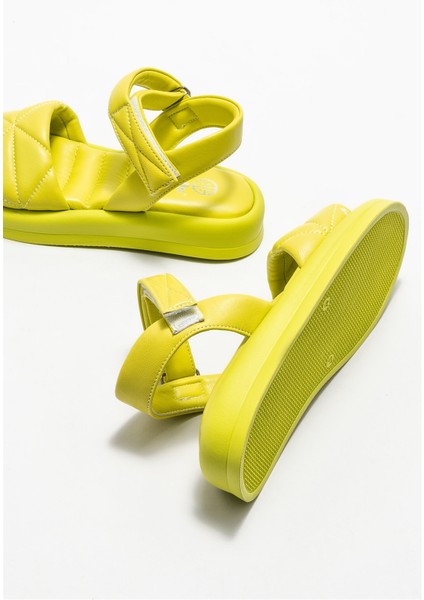 Yeşil Deri Kadın Spor Sandalet fırsatları