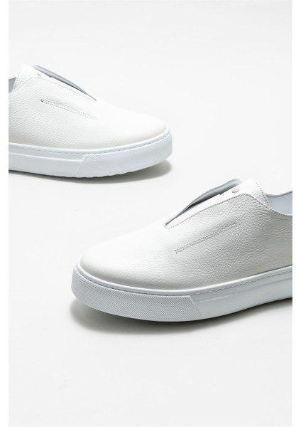Beyaz Deri Erkek Günlük Ayakkabı modelleri