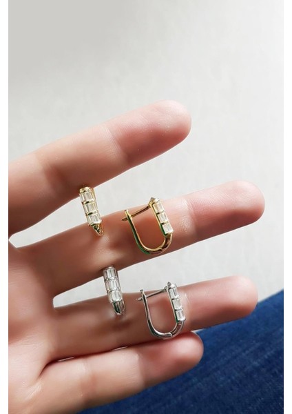 Tekli Baget Hug Large Gümüş Küpe fiyatları