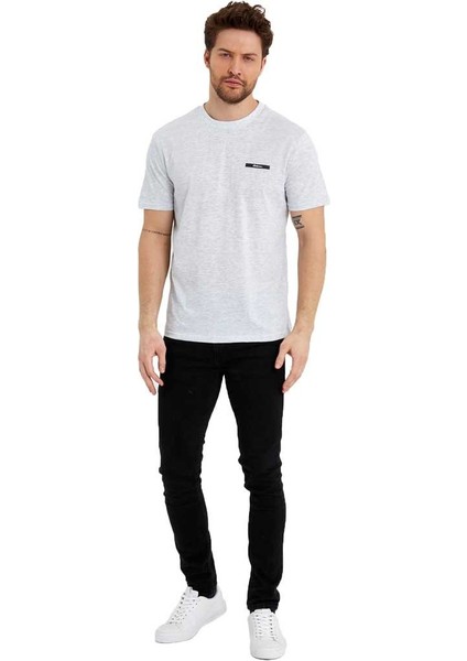 Erkek Basic Baskısız Logolu Kısa Kol Tişört