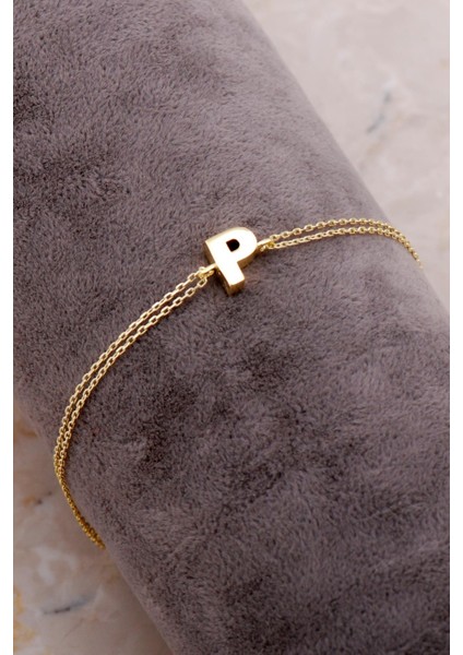 P Harfi Altın Kaplama Gümüş Bileklik 4238 fiyatları