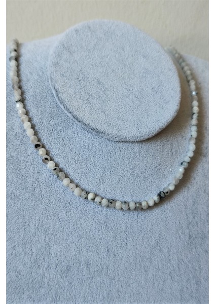 4 mm Ay Taşı Doğaltaş Kolye