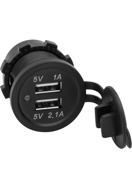 IC-266C Pano Tipi USB 8-32V Giris 5V 1A / 5V 2.1A Cıkıs Kulaksız 30MM USB