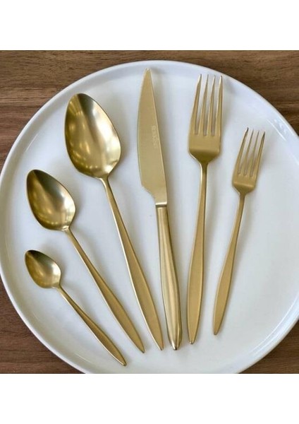 Ares 36 Prç Mat Gold Çatal Kaşık Bıçak Takımı Rsk 002