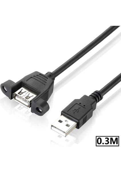 0.30 cm USB 2.0 Dişi Erkek Panel Montaj Uzatma Kablosu USB Panel Tipi Kablo