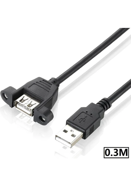 Mavi Ay Bilişim 0.30 cm USB 2.0 Dişi Erkek Panel Montaj Uzatma Kablosu USB Panel Tipi Kablo