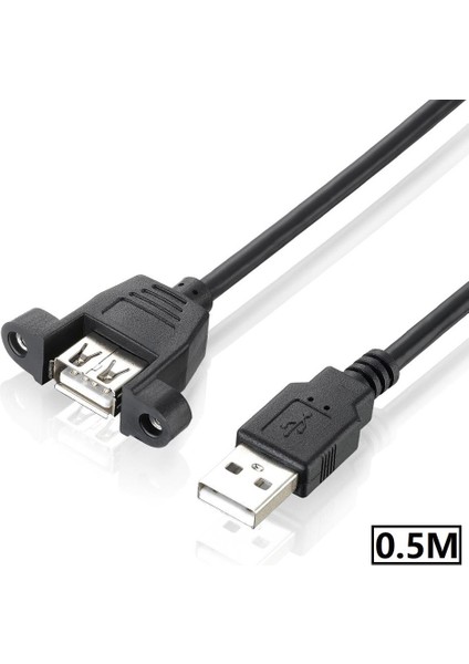 0.5 cm USB 2.0 Dişi Erkek Panel Montaj Uzatma Kablosu USB Panel Tipi Kablo