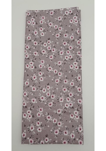 120X50 cm Pudra Küçük Çiçekli Desen Pamuklu Astarlık Kumaş No:13