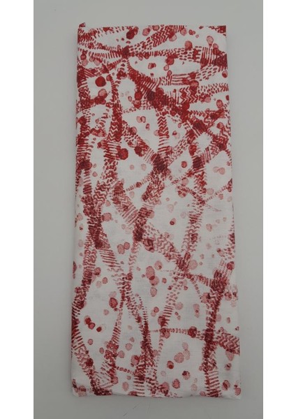 120X50 cm Bordo Şerit Desen Pamuklu Astarlık Kumaş No:14