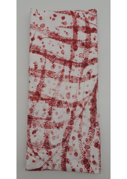 120X50 cm Bordo Şerit Desen Pamuklu Astarlık Kumaş No:14