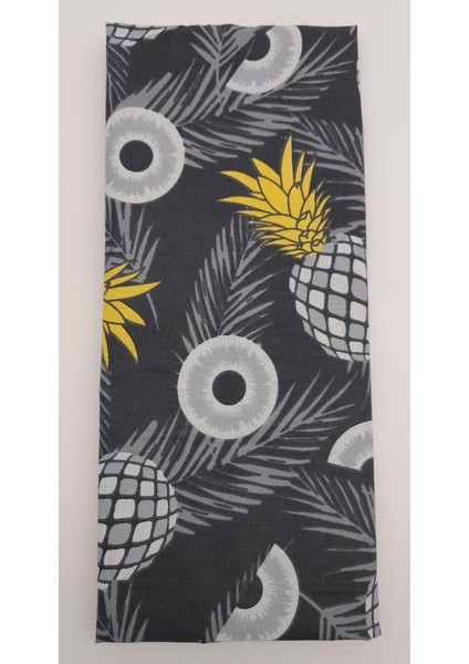120X50 cm Koyu Gri Ananas Desen Pamuklu Astarlık Kumaş No:19 fiyatları