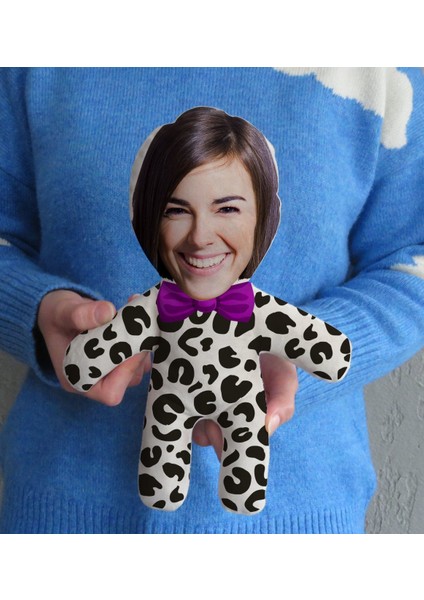 Eğlenceli Surat Bebek Yastık 40 x 40 cm Yumuşak Dokulu Özel Kumaş Desenli