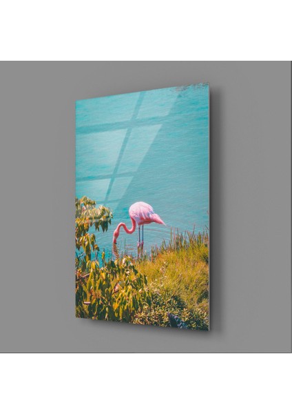 Su Içen Flamingo Cam Tablo