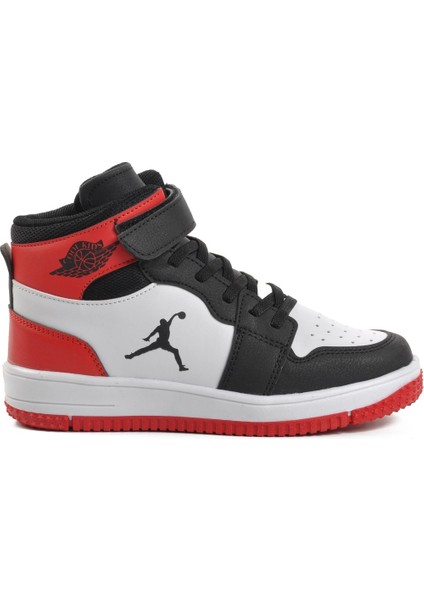 Haykat Beyaz Kırmızı Uzun Sneakers Erkek Çocuk Spor Ayakkabı