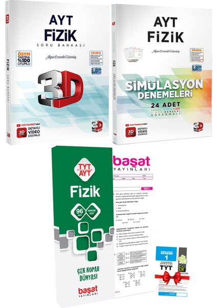 2023 AYT Fizik Soru Bankası - AYT Fizik Deneme - Başat TYT - AYT Fizik Yaprak - Tg Deneme