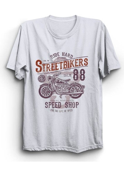 Street Biker, Bisiklet, Bike, Sokak Sürücüsü Tişört
