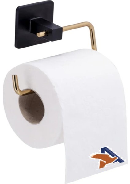 Gold Paslanmaz Tuvalet Kağıt Askıtutacağı Yapışkanlı Banyo Kağıt Havluluk