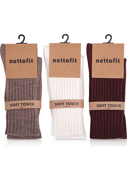 9'lu Kışlık Kadın Yün 'lü Uyku Çorabı Soft Touch fırsatları