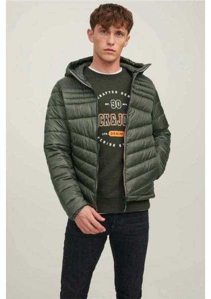 Erkek Şişme Puffer Kapüşonlu Mont - 12211785