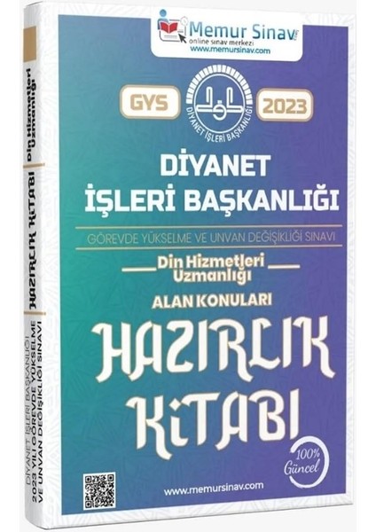 GYS Diyanet Başkanlığı Din Hizmetleri Uzmanlığı Alan Konuları Hazırlık Kitabı Memur Sınav